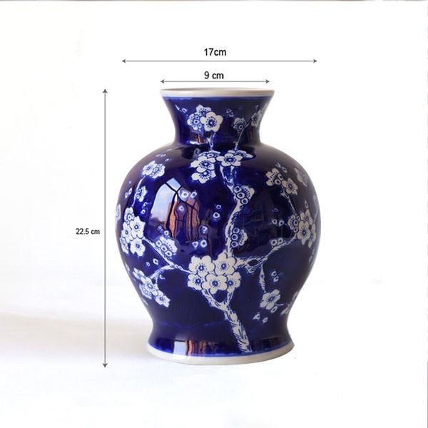  Bình Hoa Mận Trắng Vẽ Tay 