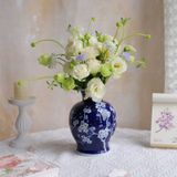  Bình Hoa Mận Trắng Vẽ Tay 