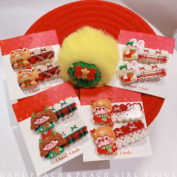  Kẹp Tóc Giáng Sinh Kẻ Sọc 