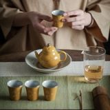  Ấm Trà Hoa Mai Bạch Kim 