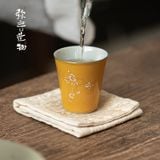  Chén Trà Hoa Mai Bạch Kim 