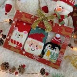  Set 3 Tất Nhung San Hô Christmas 