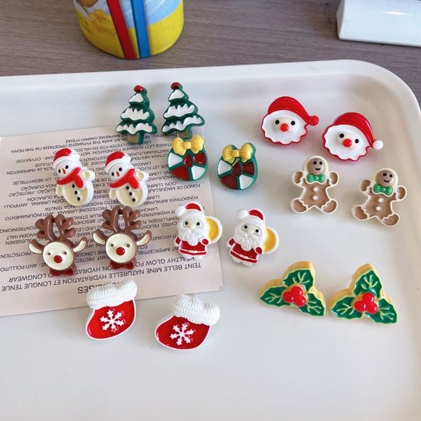  Bông Tai Xmas Bạc 925 