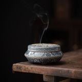  Lư Hương Trắng Xanh 