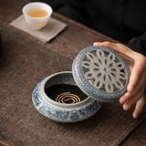  Lư Hương Trắng Xanh 