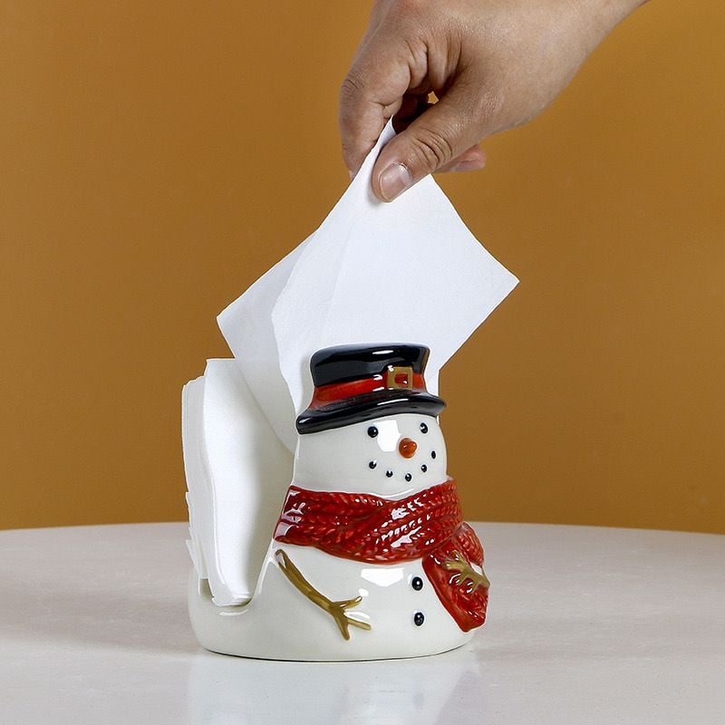  Hộp Đựng Khăn Giấy Người Tuyết 