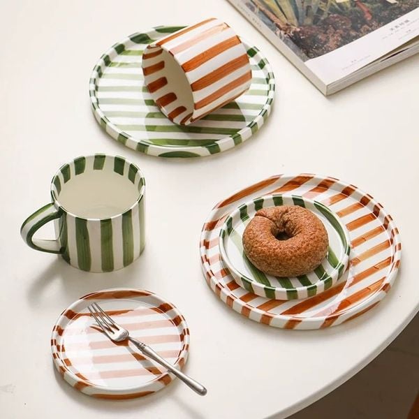  Bộ Cốc, Đĩa Màu Caramel 