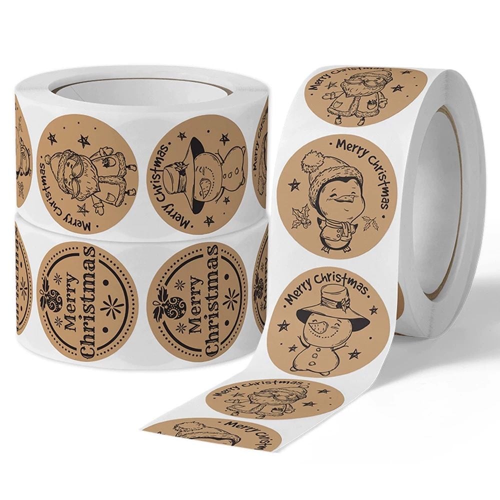  Sticker Tròn Giáng Sinh 