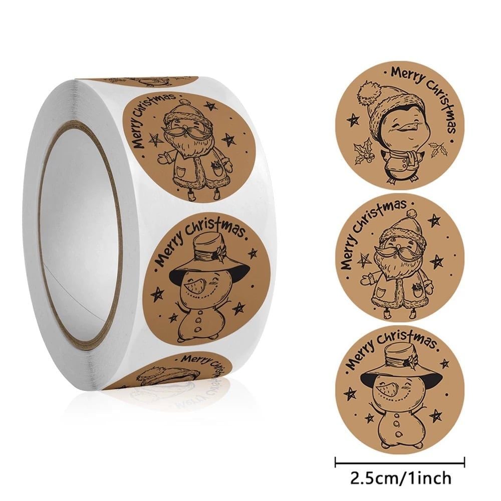  Sticker Tròn Giáng Sinh 