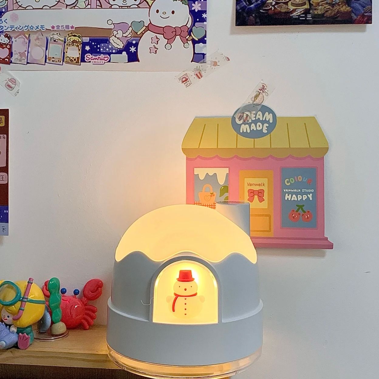  Đèn Ngủ, Máy Phun Sương Tạo Ẩm Người Tuyết 