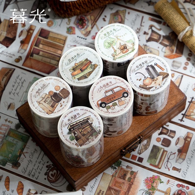  Cuộn Băng Dính Trang Trí Retro 