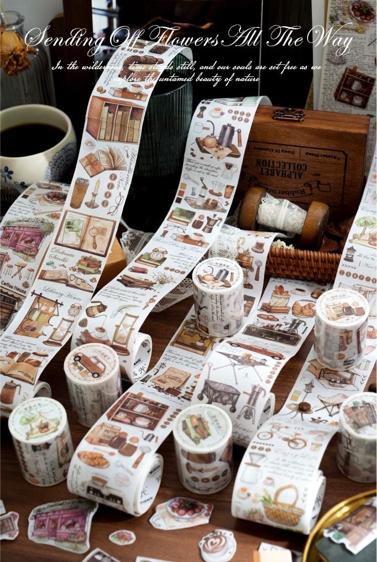  Cuộn Băng Dính Trang Trí Retro 