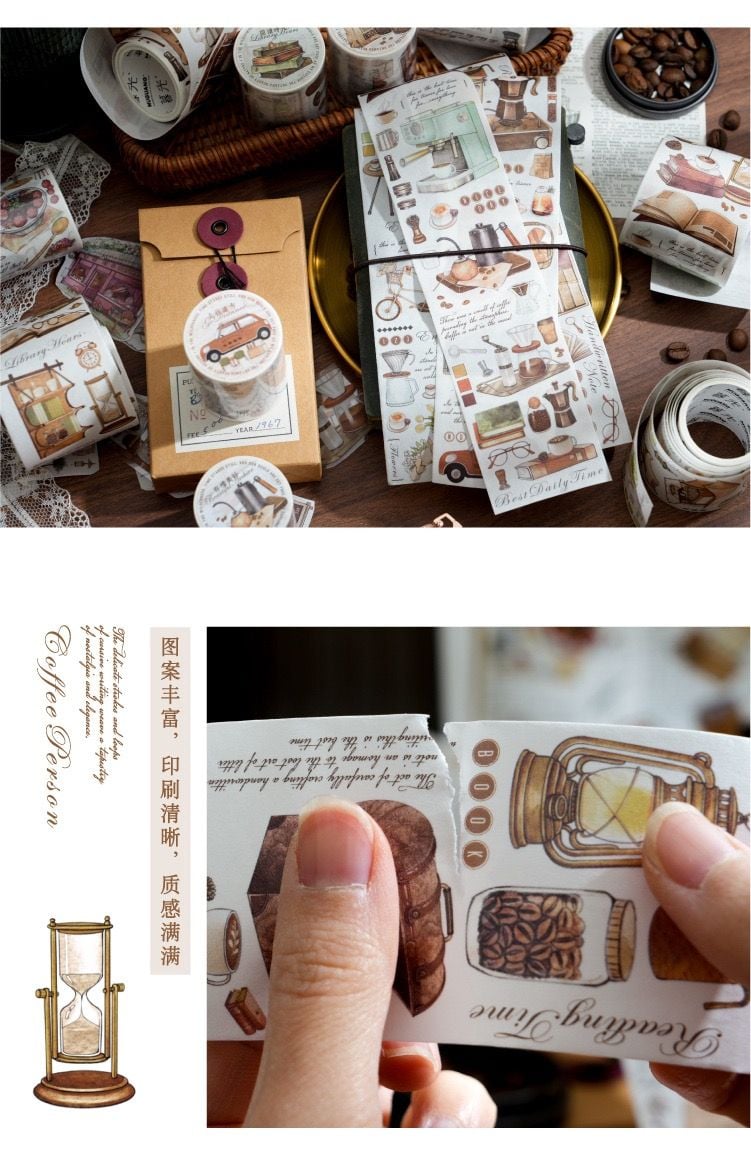  Cuộn Băng Dính Trang Trí Retro 