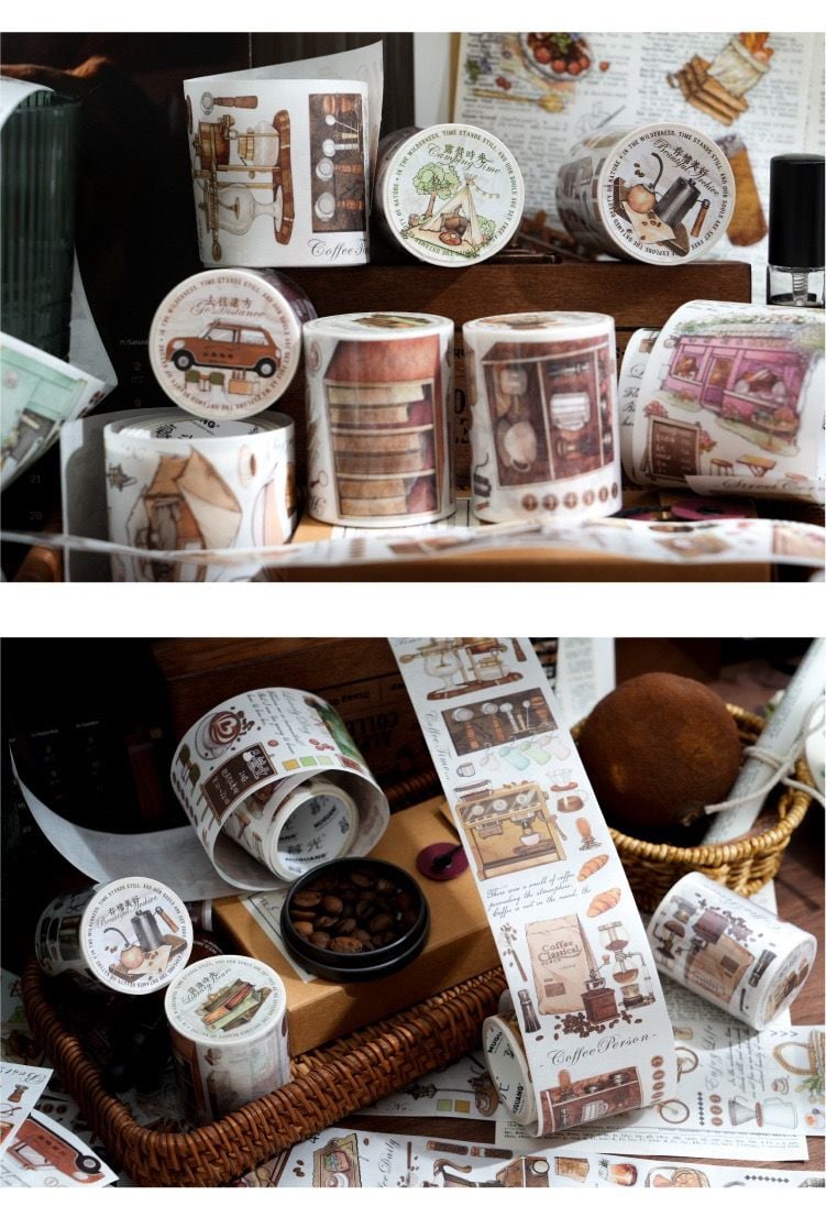  Cuộn Băng Dính Trang Trí Retro 