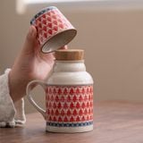  Bình Giữ Nhiệt Kèm Tách Màu Tro 