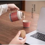  Bình Giữ Nhiệt Kèm Tách Màu Tro 