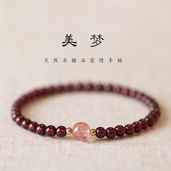  Vòng Pha Lê Thạch Lựu Dâu 