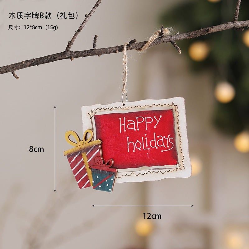  Tag Gỗ Giáng Sinh Vui Vẻ 