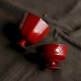  Chén Trà Đỏ Son 