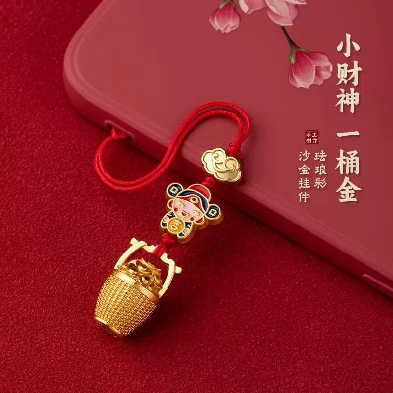  Dây Treo Thần Tài Giỏ Vàng 