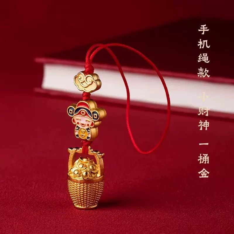  Dây Treo Thần Tài Giỏ Vàng 