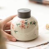  Hũ Đựng Trà Hoa Đào Vẽ Tay Nở Rộ 