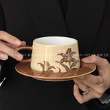  Set Tách Hoa Huệ Màu Cafe 