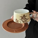  Set Tách Hoa Huệ Màu Cafe 
