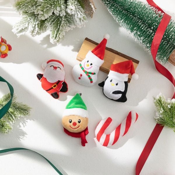  Đồ Chơi Giáng Sinh Cho Mèo(chứa cỏ mèo) 