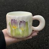  Bộ Cốc Thìa Gốm Tulip 