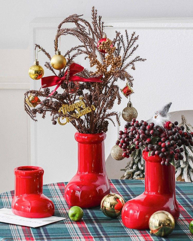  Bình Hoa Gốm Dáng Đôi Ủng 