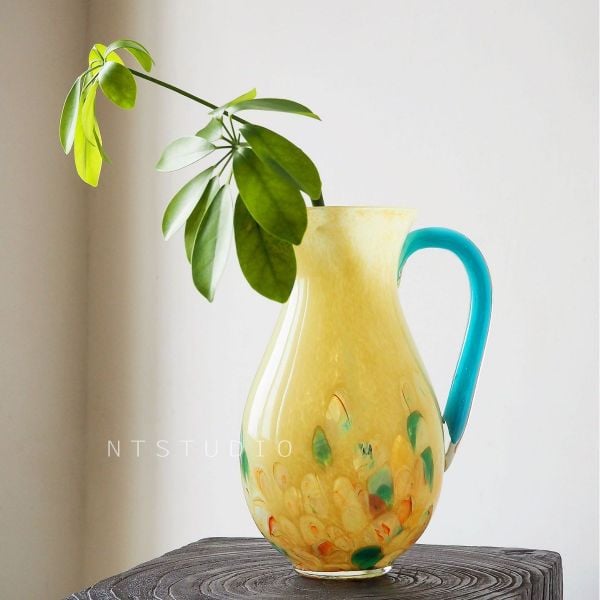  Bình Hoa Thủ Công Quai Xanh 