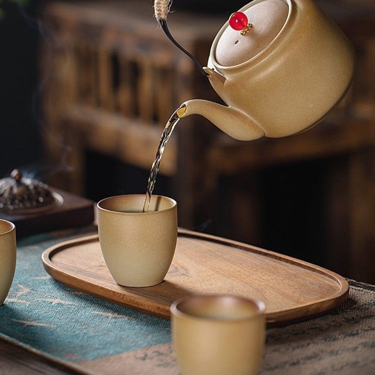 Bộ Trà Gốm Thô Cổ Điển 