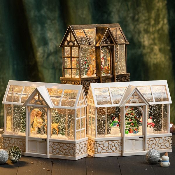  Hộp Nhạc Đèn Ngôi Nhà Giáng Sinh 