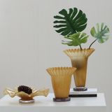  Bình Thuỷ Tinh Miệng Gấp Vàng Nghệ 