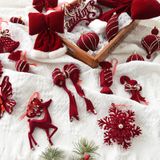  Treo Trang Trí X'mas Nhung Đỏ 