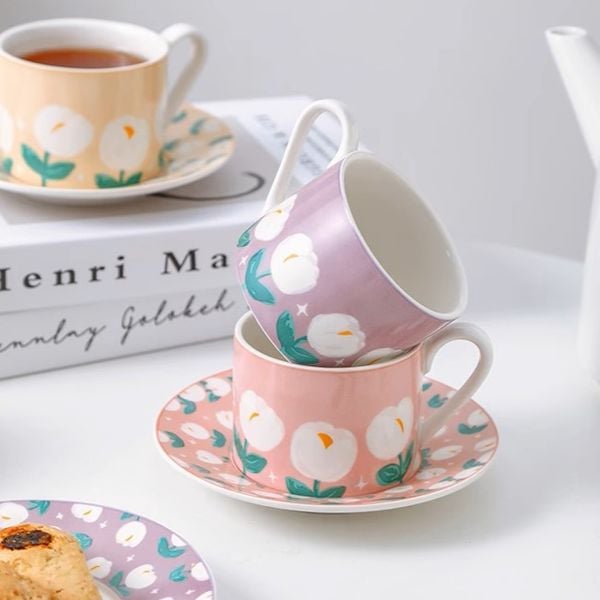  Set Tách Hồng Hoa Tulip 