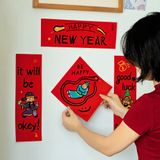  Set Giấy Dán Trang Trí Tết 
