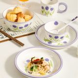 Set Bát Hoa Tulip Tím 