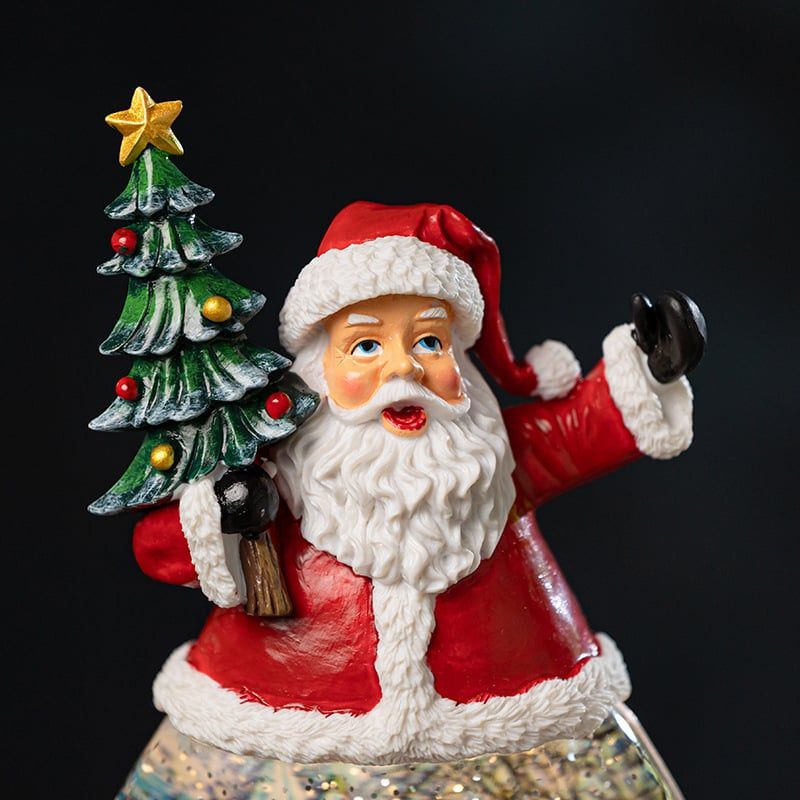  Hộp Nhạc Santa Trượt Tuyết Trang Trí 