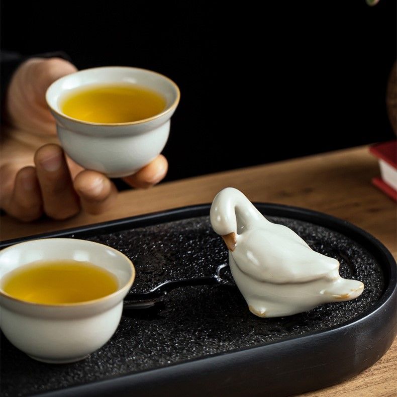  Vịt Trắng Trang Trí Bàn Trà 