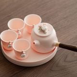  Bộ Ấm Trà Hoa Chạm Nổi 