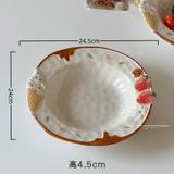  Đĩa Sứ Kem Dâu 
