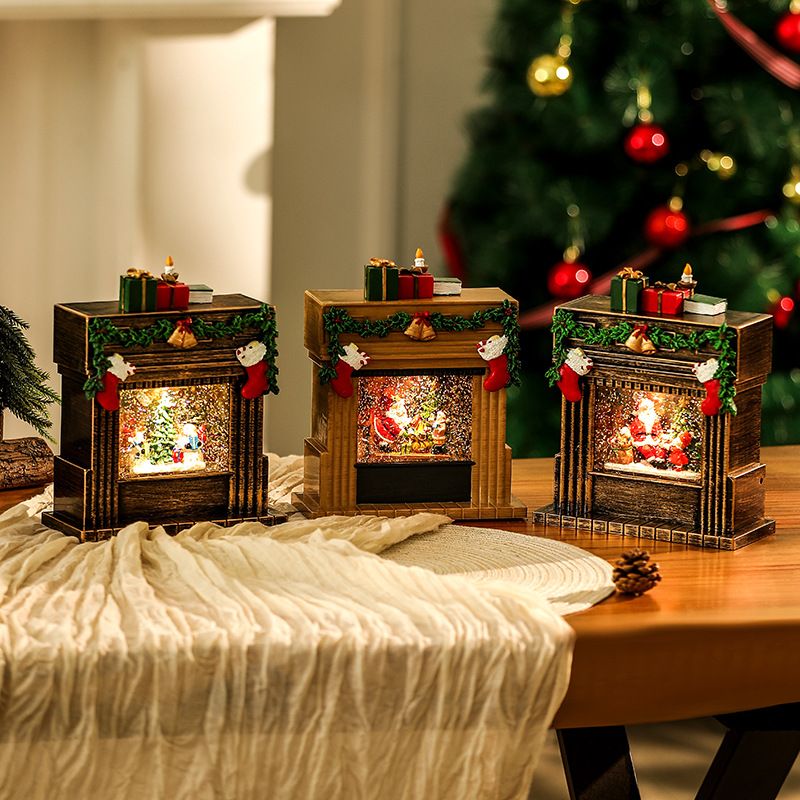  Hộp Nhạc Đèn Lò Sưởi Xmas 