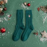  Tất Cotton Thêu Xmas 