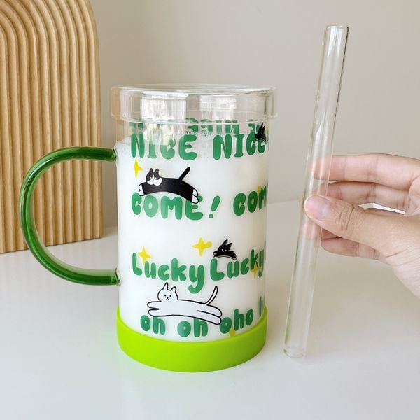  Cốc Mèo Thuỷ Tinh 