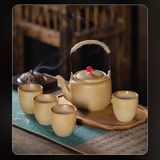  Bộ Trà Gốm Thô Cổ Điển 
