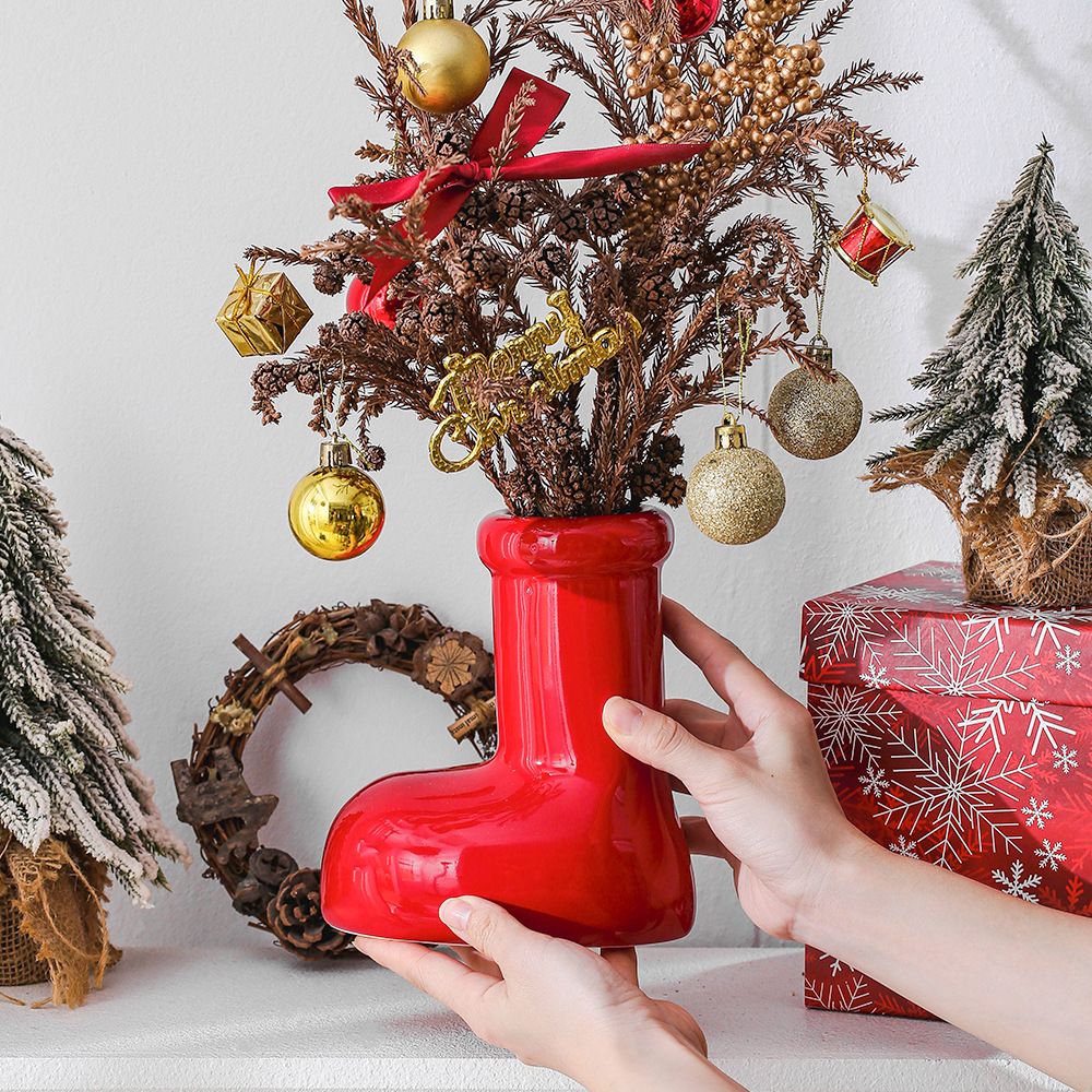  Bình Hoa Gốm Dáng Đôi Ủng 