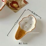  Đĩa Sứ Kem Ốc Quế 