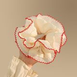  Dây Buộc Tóc Fluffy Viền Xanh Đỏ 